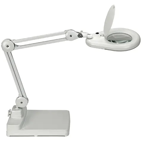 Loeplamp MAUL Viso LED met voet wit – afbeelding 1