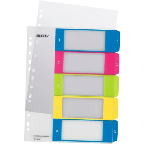 LEITZ Ordnerregister WOW Vollformat - 1 Satz – 12410000 – Bild 1