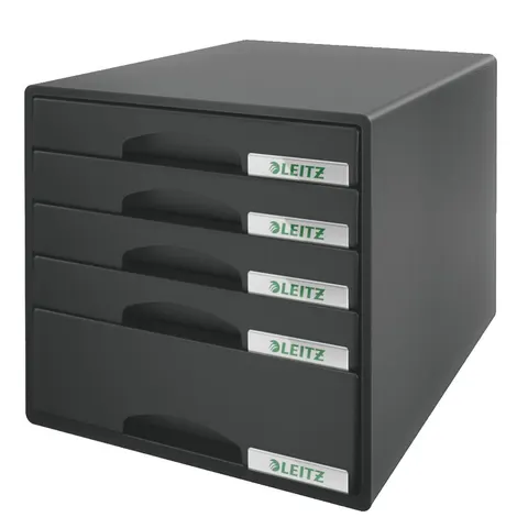 LEITZ Schubladenbox Plus, 5 Schübe, schwarz – Bild 1
