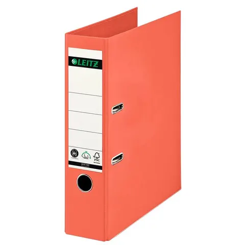 LEITZ Ordner Rückenbreite 8 cm DIN A4 Karton hellrot – Bild 1