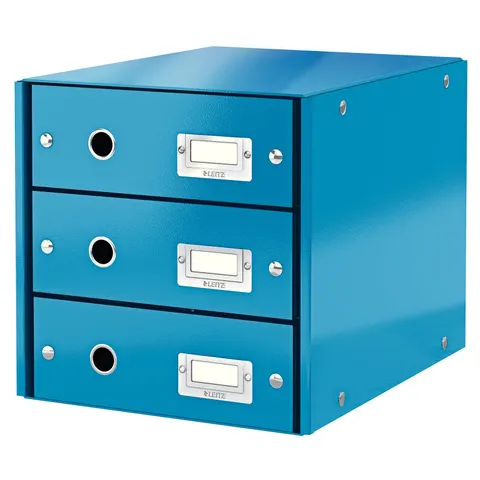 LEITZ Schubladenbox Click & Store WOW, 3 Schübe, blau – Bild 1
