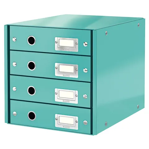 LEITZ Schubladenbox Click & Store WOW, 4 Schübe, eisblau – Bild 1
