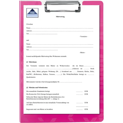 LEITZ Klemmbrettmappe WOW DIN A4 pink – Bild 1