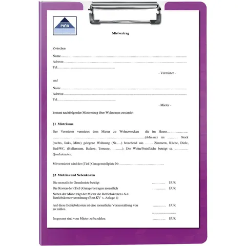 LEITZ Klemmbrettmappe WOW DIN A4 violett – Bild 1