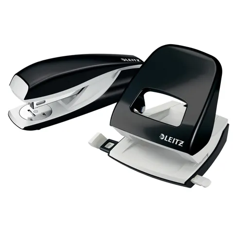 LEITZ Locher und Heftgeräte Set schwarz-metallic – Bild 1