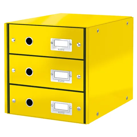 LEITZ Schubladenbox Click & Store WOW, 3 Schübe, gelb – Bild 1