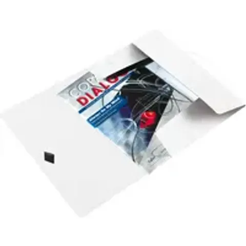 Elastomap Leitz WOW A4 3 kleppen PP wit – afbeelding 1