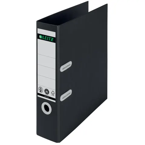 LEITZ 10180095 - High-Quality 180° Folder, Black, 80 mm – image 1