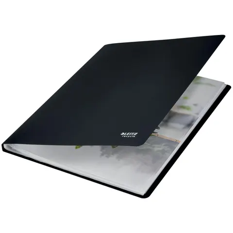 LEITZ 46760095 - Clear-pocket binder, 20 pockets, A4, black – image 1