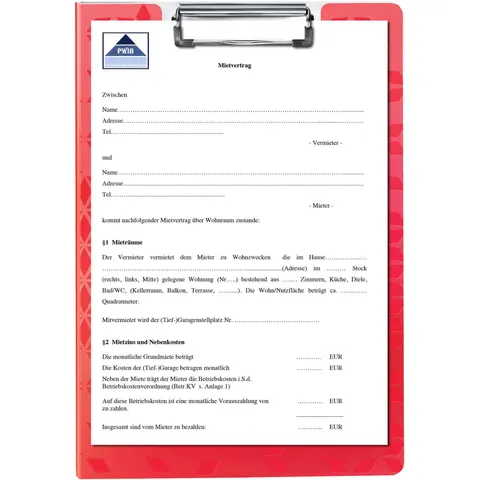 LEITZ Klemmbrettmappe WOW DIN A4 rot – Bild 1