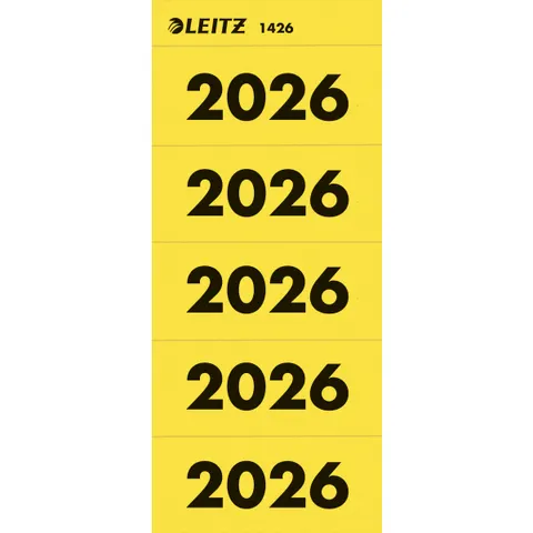 Rugetiket leitz 2026 geel 100 stuks – afbeelding 1