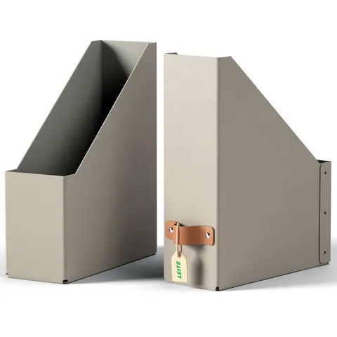 LEITZ Stehsammler-Set Puro, DIN A4, Karton, beige – Bild 1