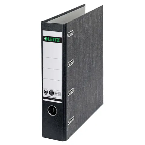 LEITZ Doppelordner 2x A5 quer Karton schwarz – Bild 1