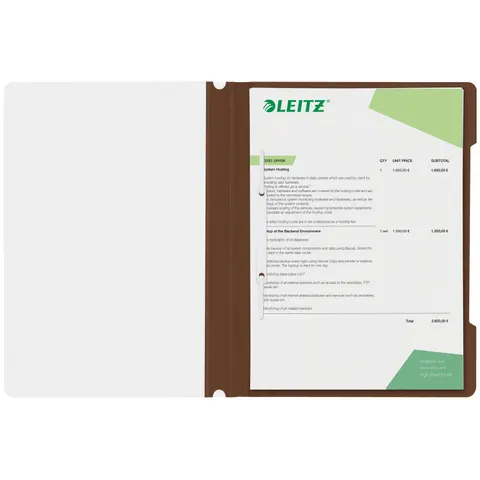 LEITZ Schnellhefter DIN A4 PVC braun – Bild 1