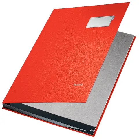 LEITZ Unterschriftenmappe, PP-Überzug, 10 Fächer, rot – Bild 1