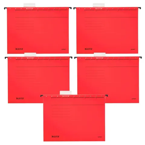 LEITZ Hängemappen ALPHA 1985 rot - 5 Stück – Bild 1