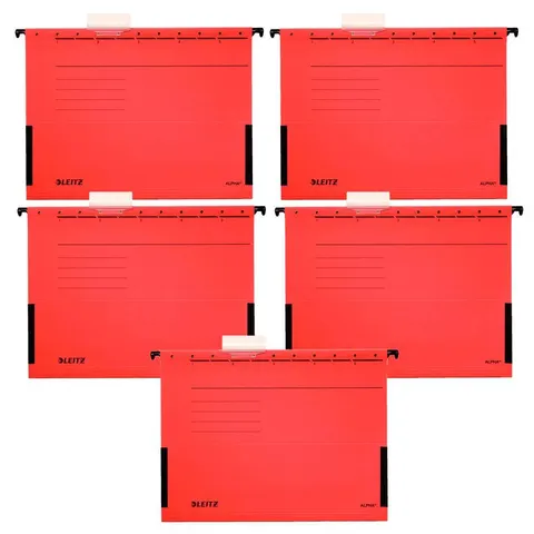 LEITZ Hängetasche ALPHA 1986 rot - 5 Stück – Bild 1