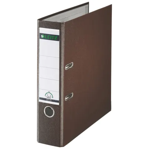 Ordner Leitz 1010 180° 80mm PP A4 bruin – afbeelding 1