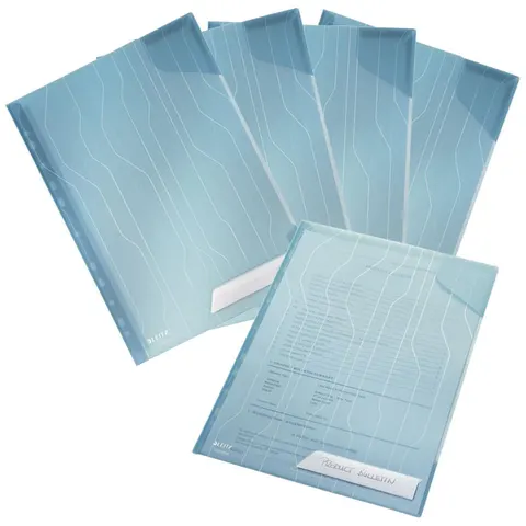LEITZ Prospekthüllen DIN A4 0.2 mm blau – Bild 1