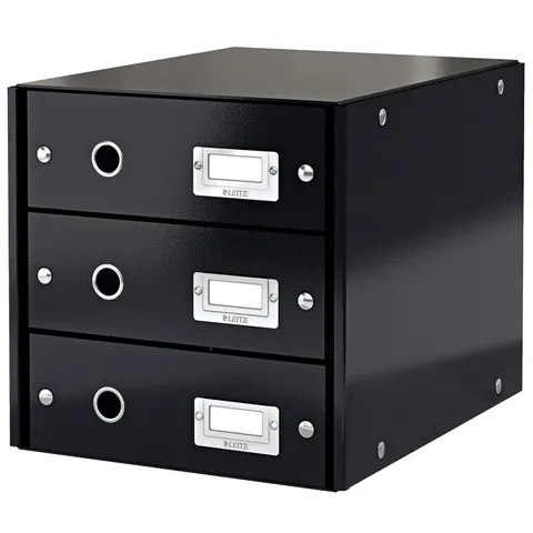 LEITZ Schubladenbox Click & Store, 3 Schübe, schwarz – Bild 1