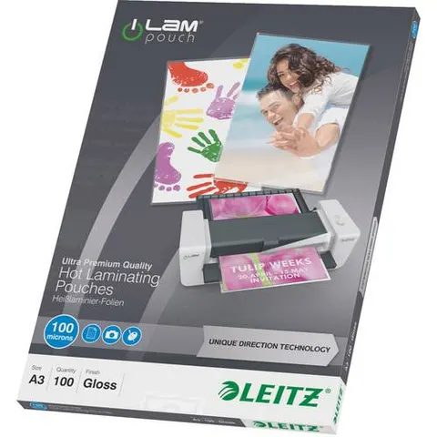 LEITZ Laminierfolien glänzend 100 mikron A3 – Bild 1