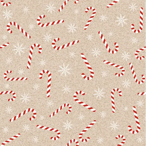 Servetten met kerststokjesmotief – afbeelding 1