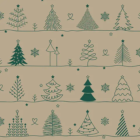 Kerstservetten met boommotief – afbeelding 1