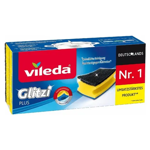 Vileda Glitzi Plus Zware Schuursponzen - 3 stuks – afbeelding 1