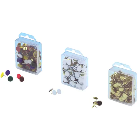 WEDO Punaises, messing, diameter: 10 mm – afbeelding 1