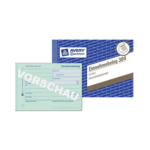 AVERY Zweckform Einnahmebeleg Formularbuch 304, 1 St. – Bild 1