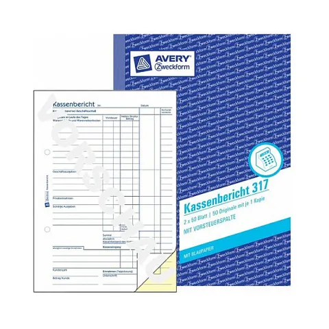 AVERY Zweckform Formularbuch , Kassenbericht, , A5 – Bild 1