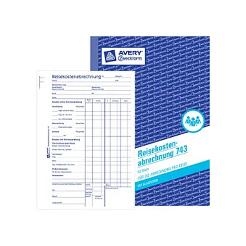 AVERY Zweckform Formularbuch , Reisekostenabrechnung, , A5 – Bild 1