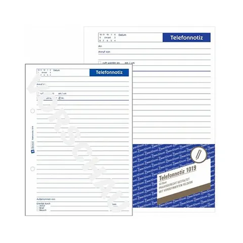 AVERY Zweckform Telefonnotiz Formularbuch 1019, 1 St. – Bild 1