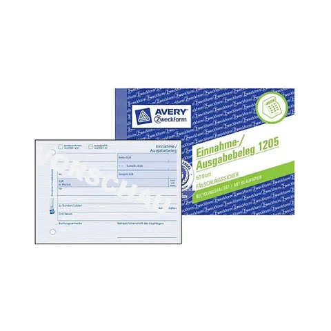 AVERY Zweckform Formularbuch , Einnahme-/Ausgabebeleg – Bild 1