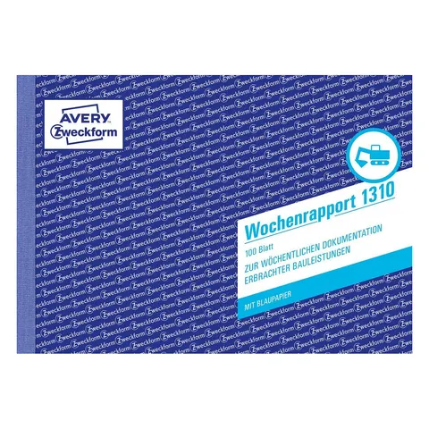 AVERY Zweckform Wochenrapport Formularbuch 1310, 1 St. – Bild 1