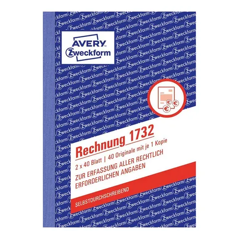 AVERY Zweckform Rechnung Formularbuch 1732, 1 St. – Bild 1