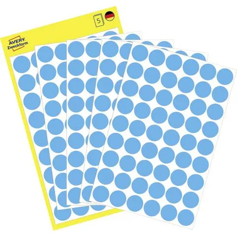 AVERY Zweckform Markierungspunkte, Durchmesser 12 mm, blau – Bild 1