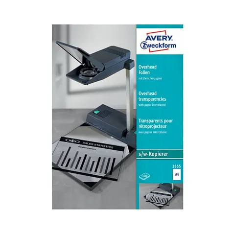 AVERY Zweckform Kopierfolien 3555 transparent – Bild 1