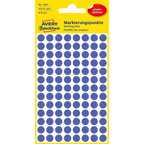 AVERY Zweckform Klebepunkte Ø 8,0 mm blau – Bild 1