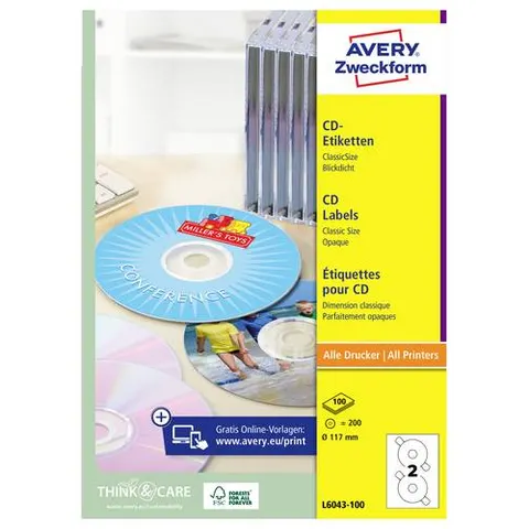 AVERY Zweckform CD-Etiketten ClassicSize – 036549 – Bild 1