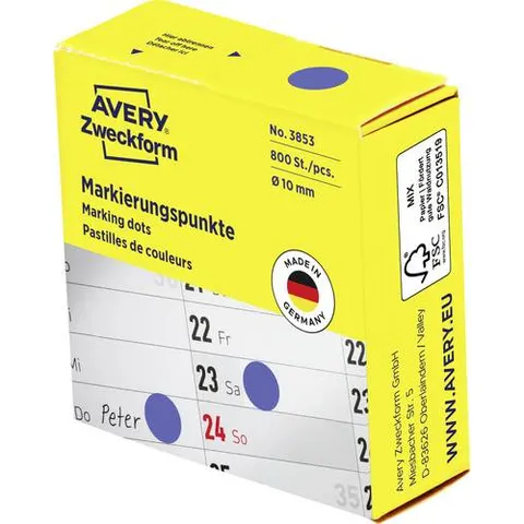AVERY Zweckform Klebepunkte Ø 10,0 mm blau – Bild 1
