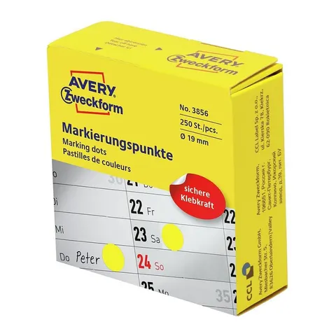 AVERY Zweckform Klebepunkte Ø 19,0 mm gelb – Bild 1