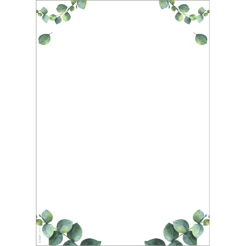 Sigel Design papier 'Eucalyptus', A4, 90 g/m², 2-koloms – afbeelding 1