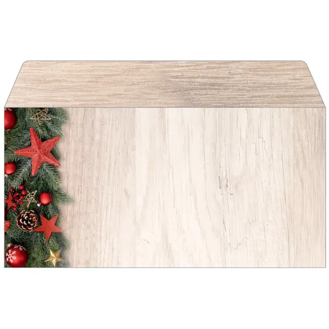 Kerst envelop chalet stijl, formaat lang – afbeelding 1