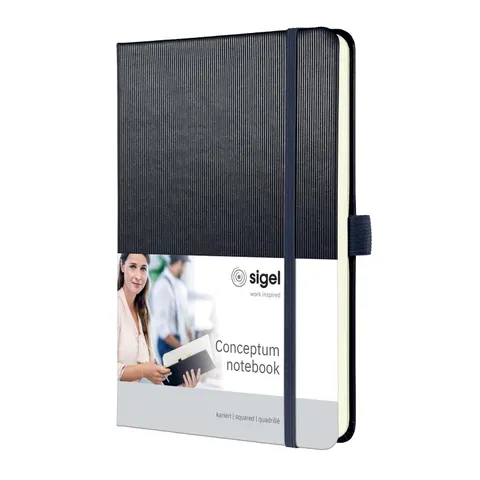sigel Notizbuch Conceptum, DIN A5, kariert, grau – Bild 1
