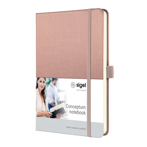 sigel Notizbuch Conceptum, DIN A5, kariert, rose – Bild 1