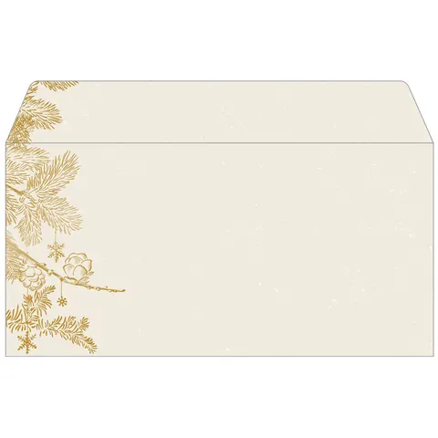 Envelop Gouden Kerst, formaat Lang – afbeelding 1