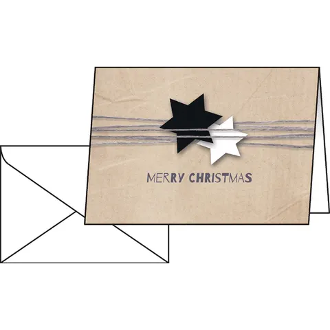 Kerstkaarten Sigel incl. - envelop Kerst Wrapping – afbeelding 1