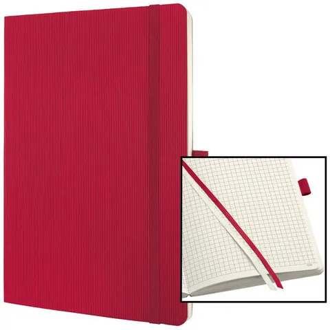 sigel Notizbuch Conceptum, DIN A5, kariert, rot – Bild 1