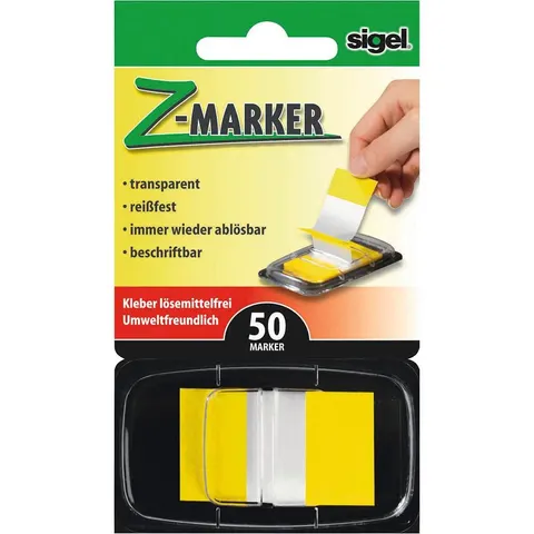 Z-marker Sigel gekleurd einde in dispenser geel – afbeelding 1